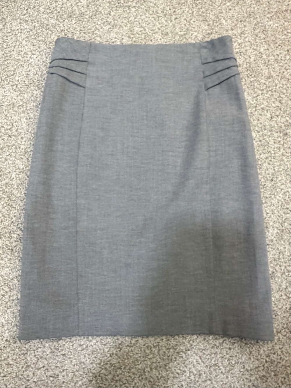 Express Women's Gray Pencil Skirt with Waist Pleats